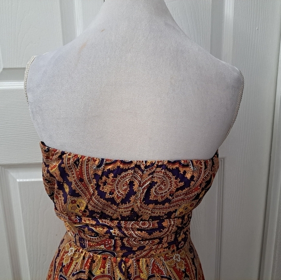 NWT The Limited Strapless Paisley Print Maxi Dress   Size 4 - Picture 7 of 11